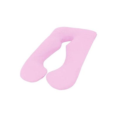 U-Shaped Maternity Pillow Cotton Pink 75x125centimeter