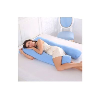 U Shaped Maternity Pillow With Cover Fabric Blue 30x25x30centimeter