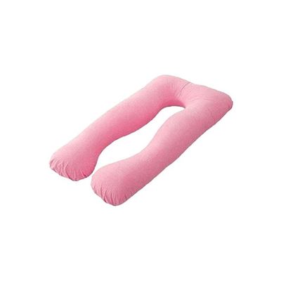 U-Shaped Maternity Pillow Cotton Pink 75x125centimeter