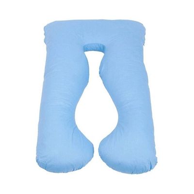 U-Shaped Maternity Pillow Cotton Light Blue