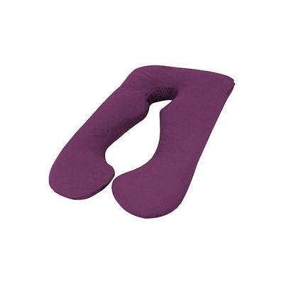 U-Shaped Polyester Maternity Pillow Purple 25x70x125centimeter