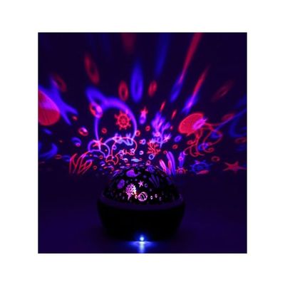 LED Night Light Projector Moon Lamp Multicolour 12 x 12 x 13.5Cm