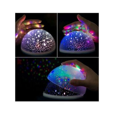 LED Night Light Projector Moon Lamp Multicolour 12 x 12 x 13.5Cm