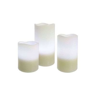 3-Piece LED Candle With Remote Control White