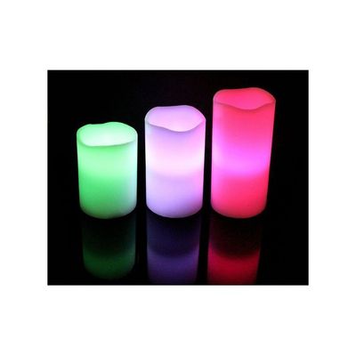 3-Piece LED Candle With Remote Control White