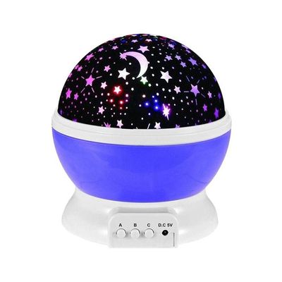 Star And Moon Rotating Projector Night Lamp blue 13x13x14.5Cm