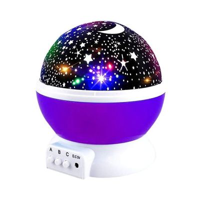 Star And Moon Rotating Projector Night Lamp blue 13x13x14.5Cm