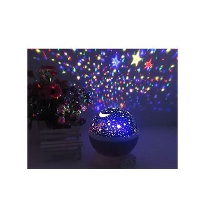 Starry Sky And Moon Projector Night Lamp Multicolour 13 x 14.5cm