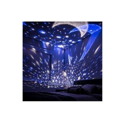 Star Moon Light Rotating Projector Lamp Blue/Purple/White