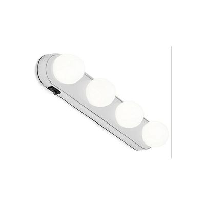 4 Bulb LED Wall Lamp White/Black 12x13cm