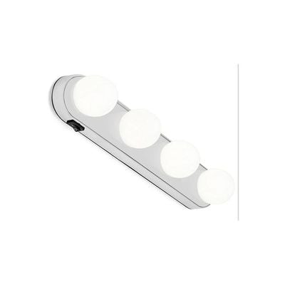 4 Bulb LED Wall Lamp White/Black 12x13cm