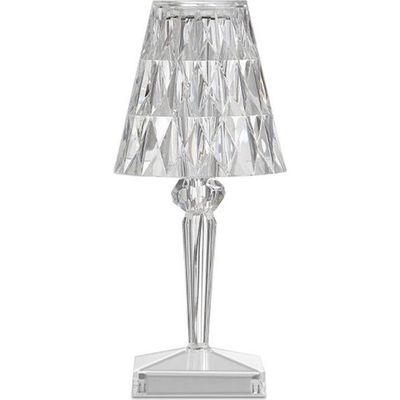 Diamond Crystal Table Lamp White 30cm