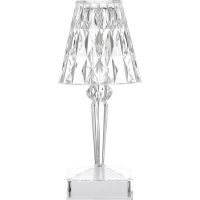 USB Rechargeable Acrylic Diamond Table Lamp White