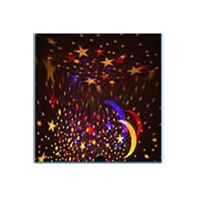 Stars And Moon Projecting Night Light Blue/Yellow/Green