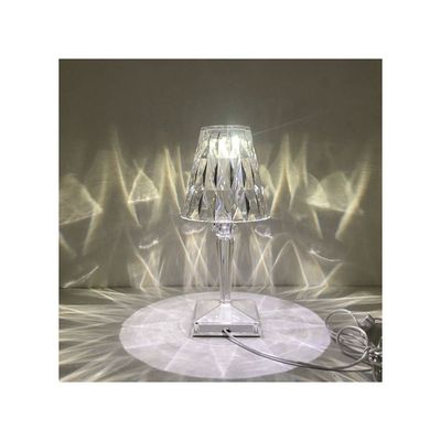 Acrylic Diamond Table Lamp White