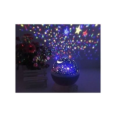 Star And Moon Starlight Projector Lamp Multicolour 13 x 14.5cm