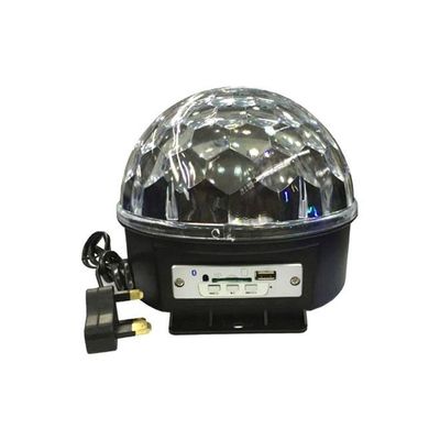 LED Crystal Magic Ball Stage Light With MP3 Player, USB/SD/Bluetooth Black 16x19cm