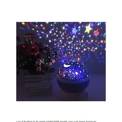 Star And Moon Starlight Projector Lamp Multicolour 5 x 5.8cm