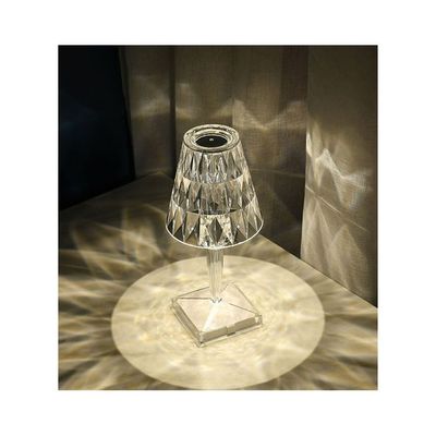 Crystal Diamond Ambience Desk Lamp White