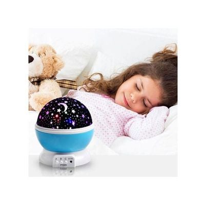 Baby Night Light Moon Star Rotating Projector Led Lamp 9 Color Changing Usb Or Battery Powered Multicolour