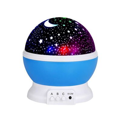 LED Star Moon Night Projector Lamp Blue/White/Black 13x15x15Cm