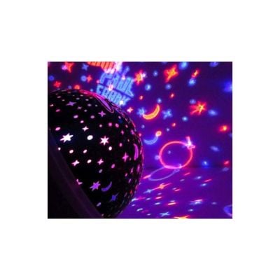 Star Moon Sky Rotation Night Light Pink/White/Black 13x13x14.5Cm