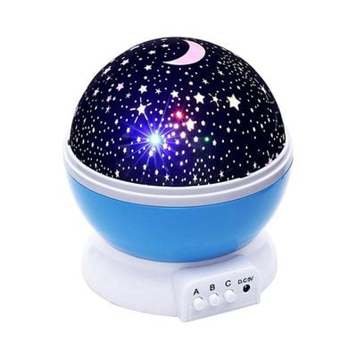 LED Night Light Projector Moon Lamp Blue 12 x 12 x 13.5Cm