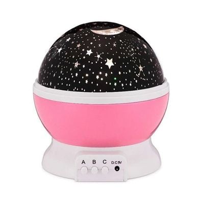Rotating Projector Starry Night LED Light Pink/White/Black