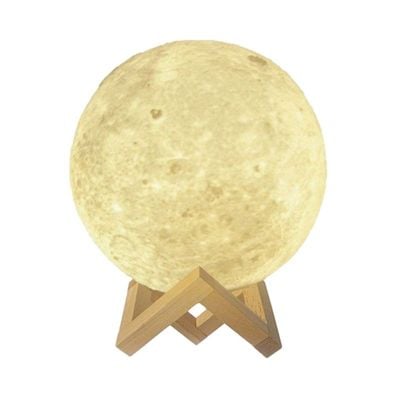 3D Moon Table Lamp White 8Cm