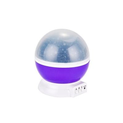 Rotating Abs LED Starlight Projector Lamp Purple 10Cm