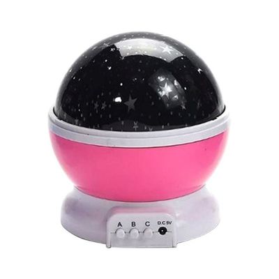 Star And Moon Starlight Projector Lamp Black/White/Pink 13 x 8cm