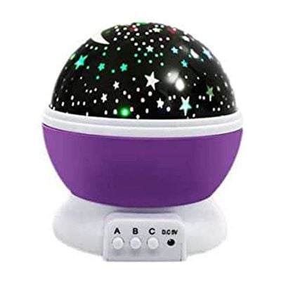 Star Ball Rotation Projection Lamp Baby Sleeping Llight Dream Luminous Lamp Projector Colorful Night Light Gift Purple