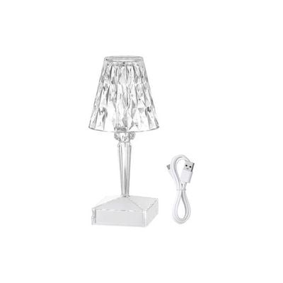 Acrylic Diamond Table Lamp White