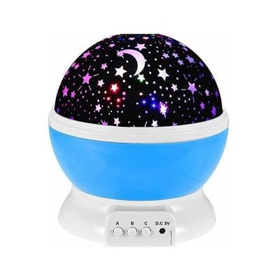 Star And Moon Starlight Projector Lamp With Cable And Cap Black/White/Blue
