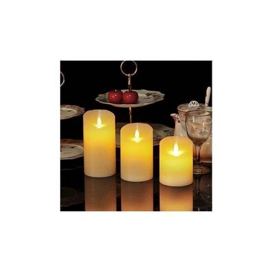 Pack Of 3 Electric LED Candles White