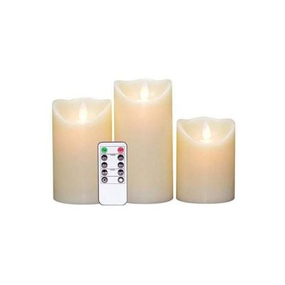 Pack Of 3 Electric LED Candles White