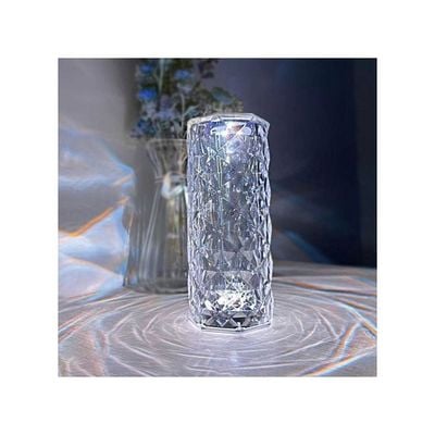 Acrylic Diamond Table Lamp Touching Control 3 Lighting Colours White