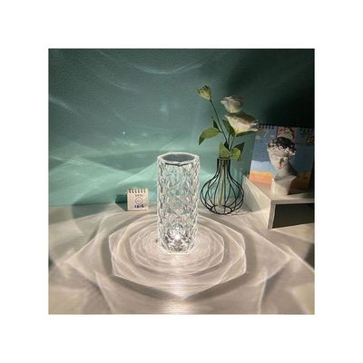 Acrylic Diamond Table Lamp Touching Control 3 Lighting Colours White