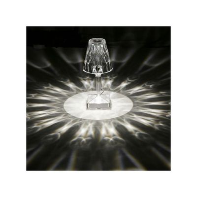 USB Rechargeable Acrylic Diamond Table Lamp Clear