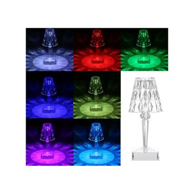 USB Rechargeable Diamond Table Lamp Multicolour