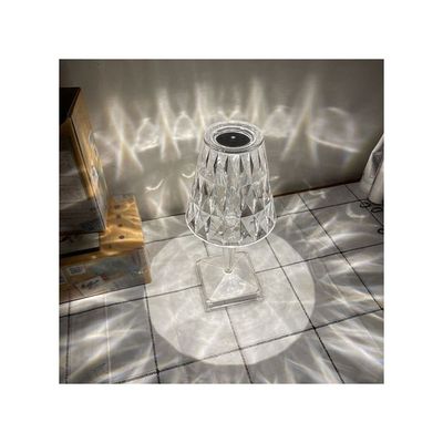 Touching Control Acrylic Diamond Table Lamp White