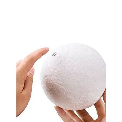 3D Printed LED Moon Light Lamp White/Yellow 15Cm