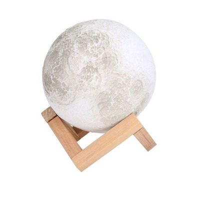 3D LED Moon Night Table Lamp Yellow/White/Orange 15Cm