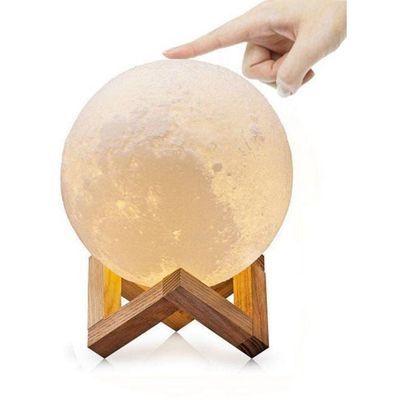 3D LED Moon Night Table Lamp Yellow/White/Orange 15Cm