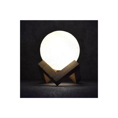 3D LED Moon Night Table Lamp Yellow/White/Orange 15Cm