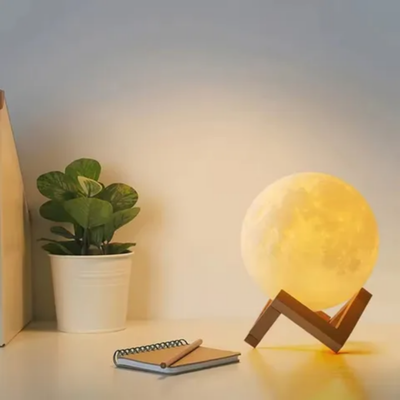 3D Print Moon Lamp White/Beige 20.5—20.5—24Cm