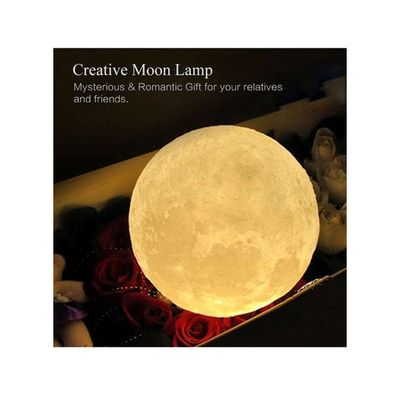 LED Moon Lamp White 10Cm