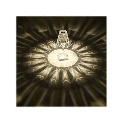 Crystal Diamond Ambience Desk Lamp White