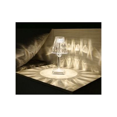 Crystal Diamond Ambience Desk Lamp White