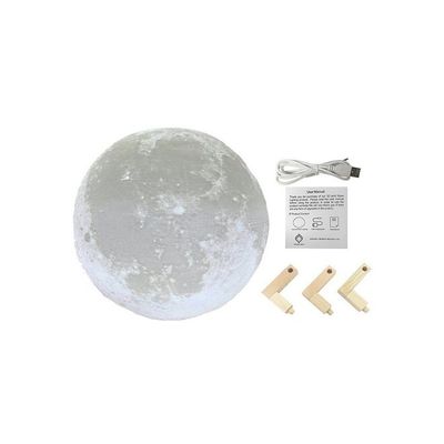 3D USB LED Moon Lamp White/Beige